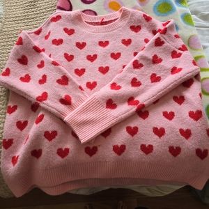 oversized heart sweater
